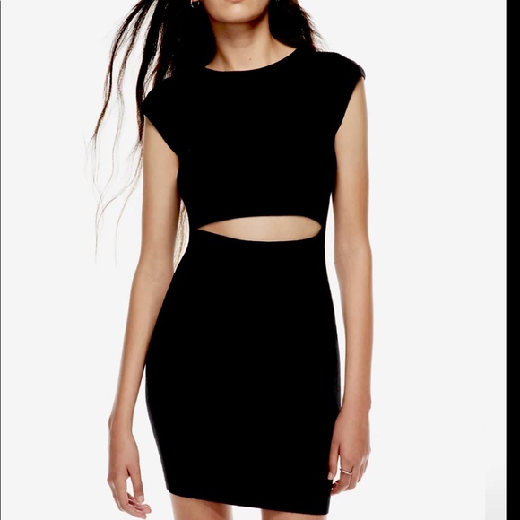 Aritzia Wilfred Black Knit Mini Dress - Picture 1 of 2